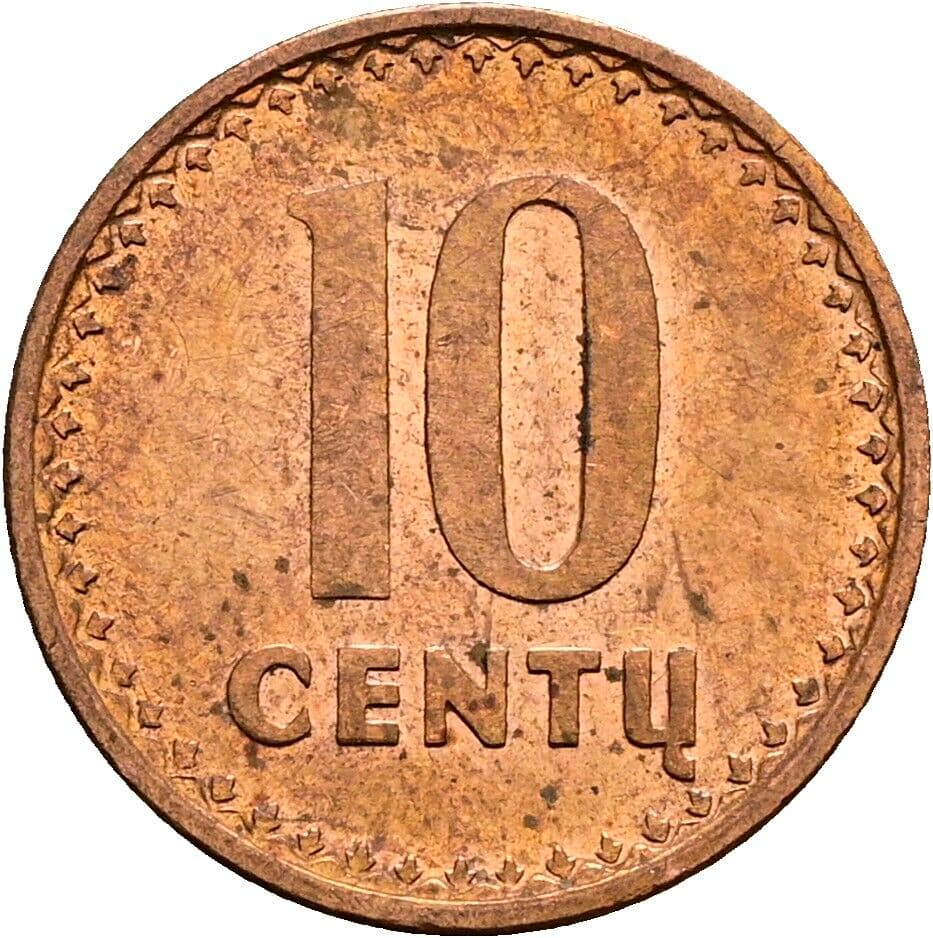 10 Centu 1991 – Vorderseite
