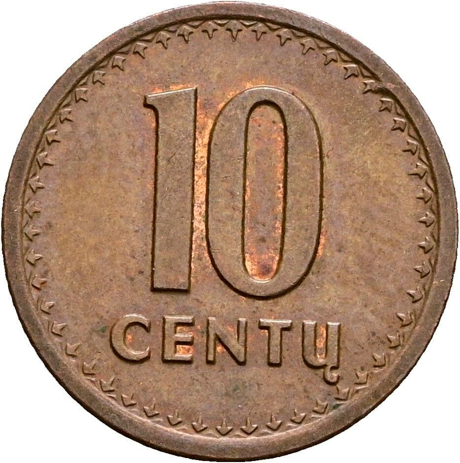 10 Centu 1991 – Vorderseite