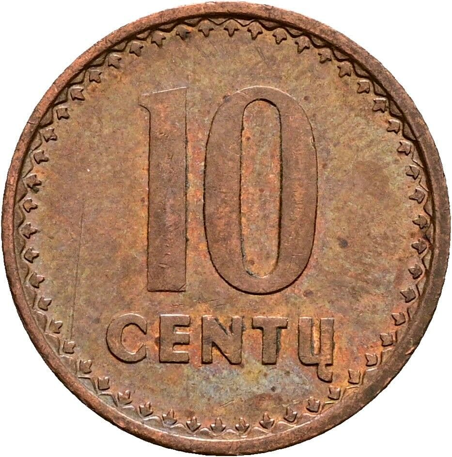 10 Centu 1991 – Vorderseite