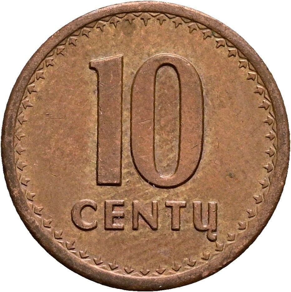 10 Centu 1991 – Vorderseite