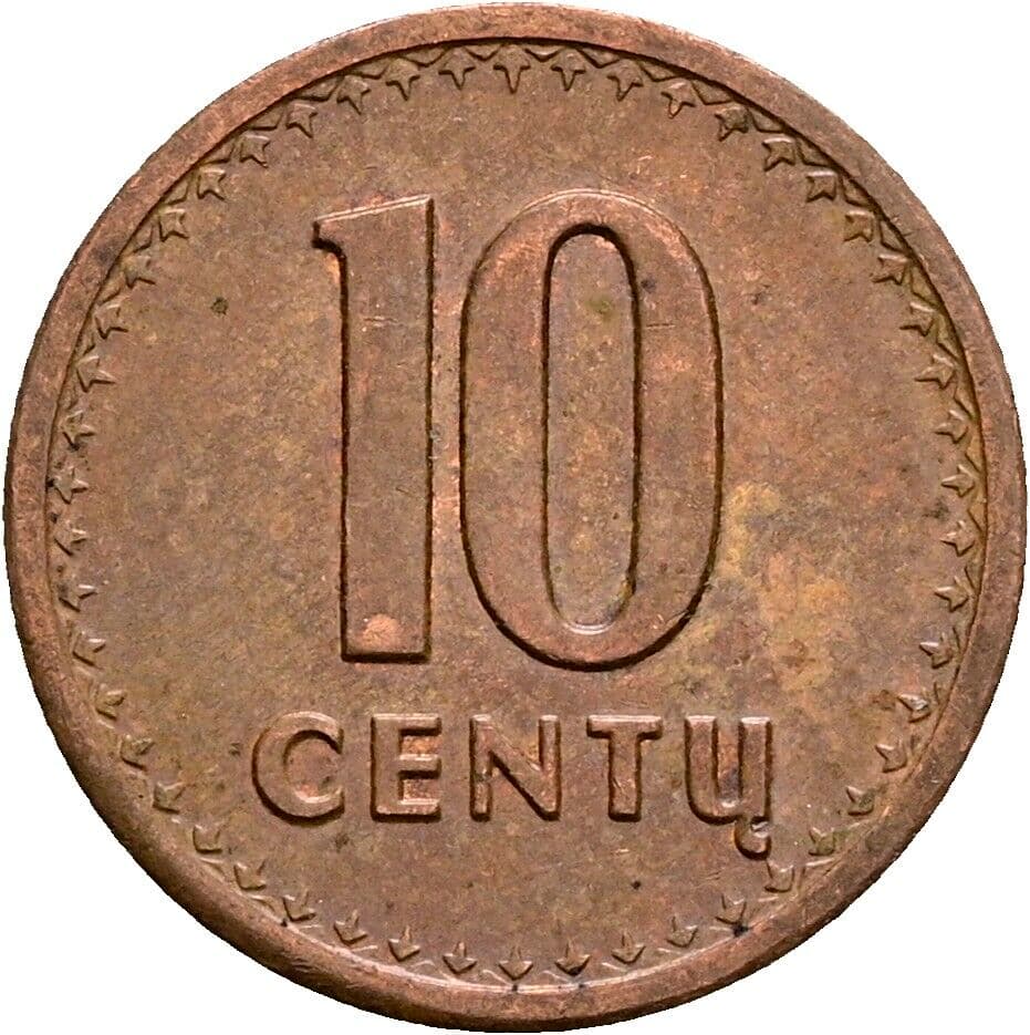 10 Centu 1991 – Vorderseite
