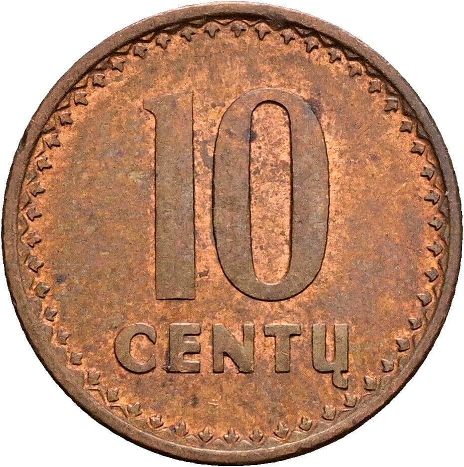10 Centu 1991 – Vorderseite