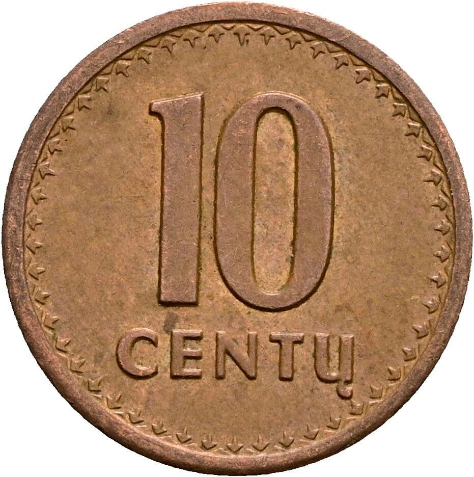 10 Centu 1991 – Vorderseite