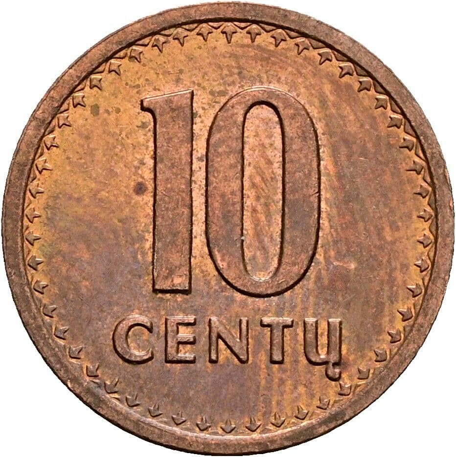 10 Centu 1991 – Vorderseite