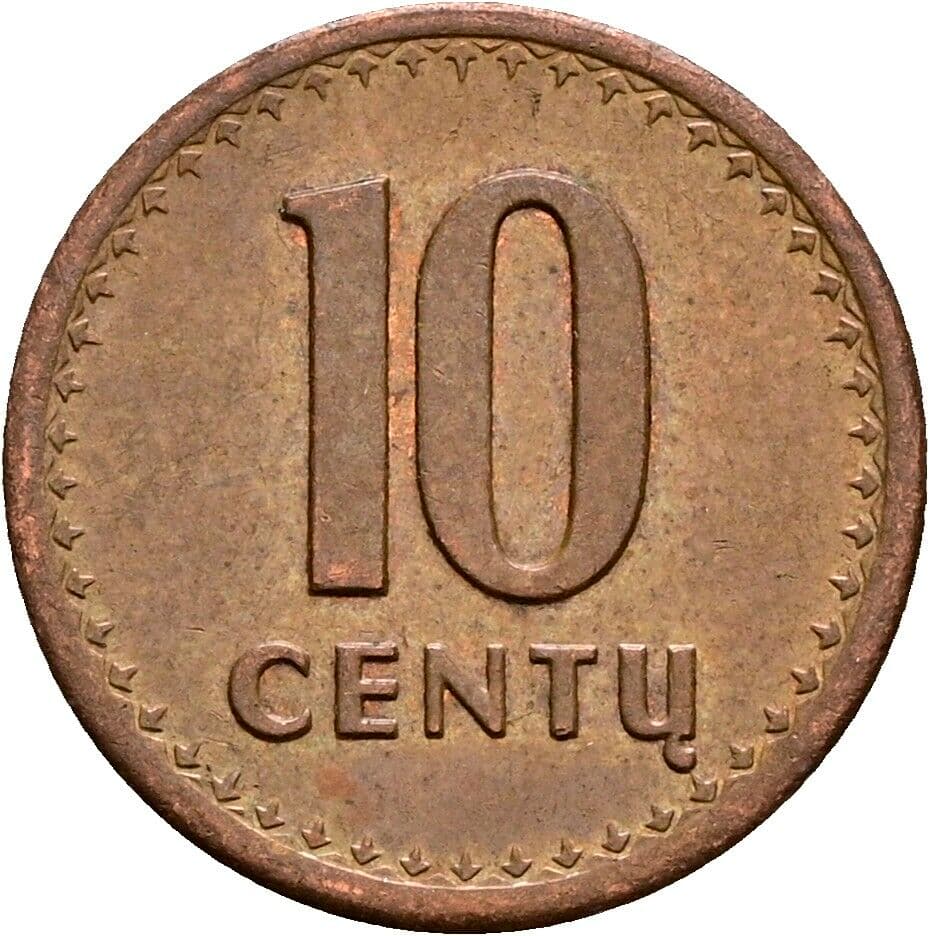 10 Centu 1991 – Vorderseite