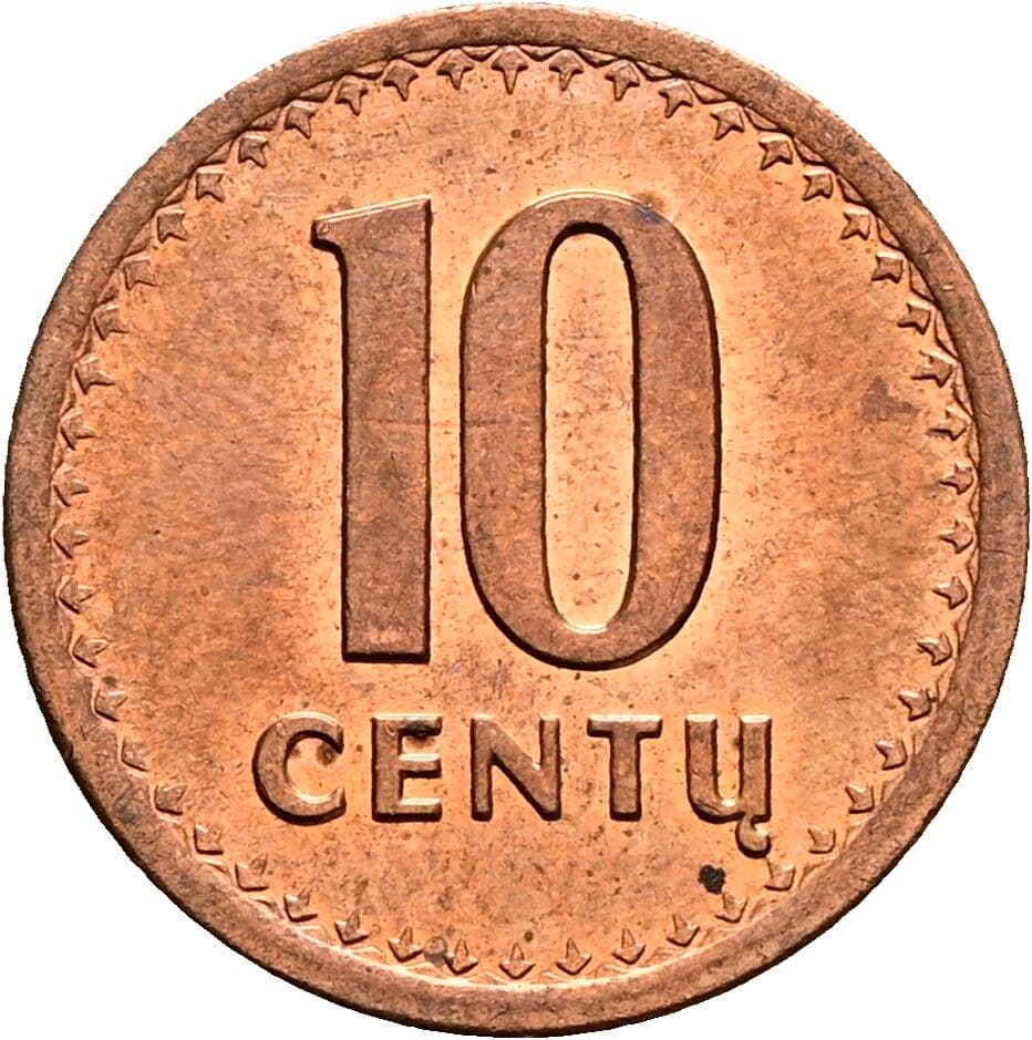 10 Centu 1991 – Vorderseite