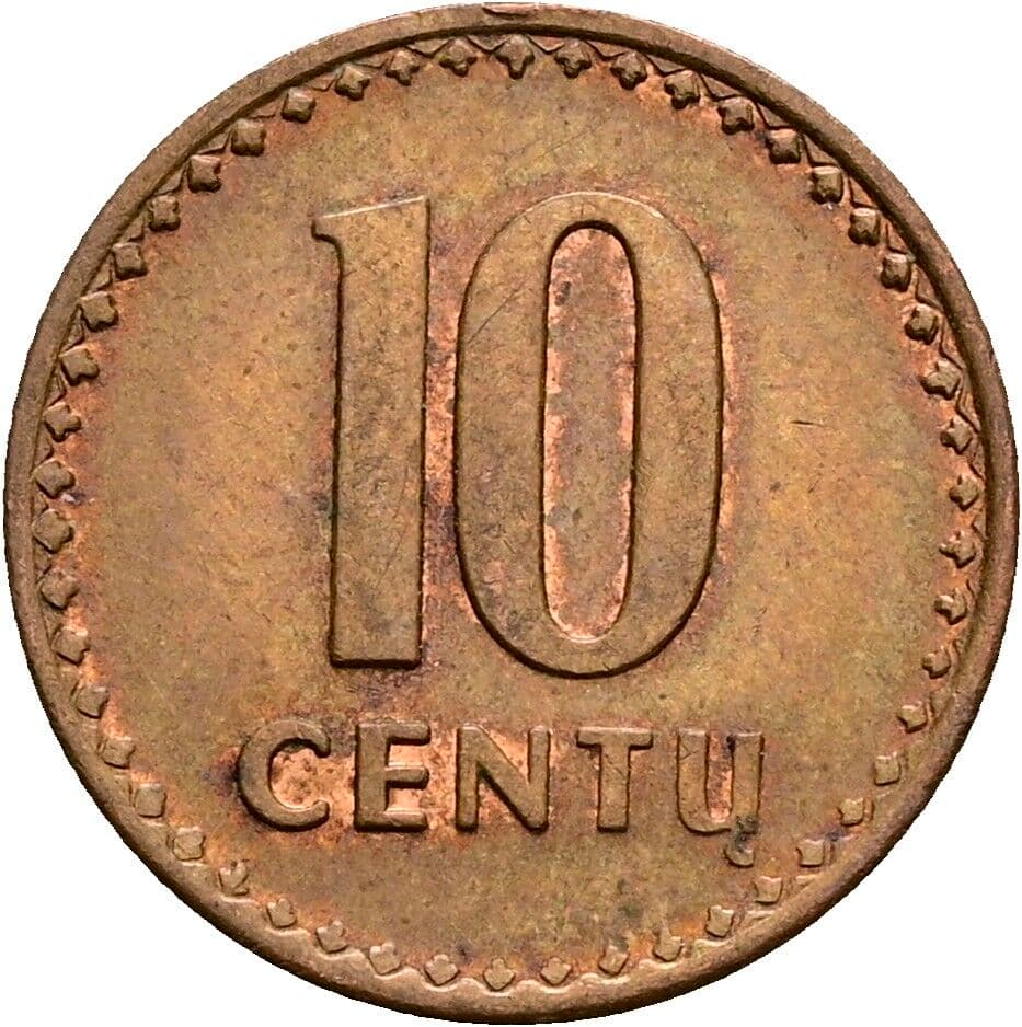 10 Centu 1991 – Vorderseite