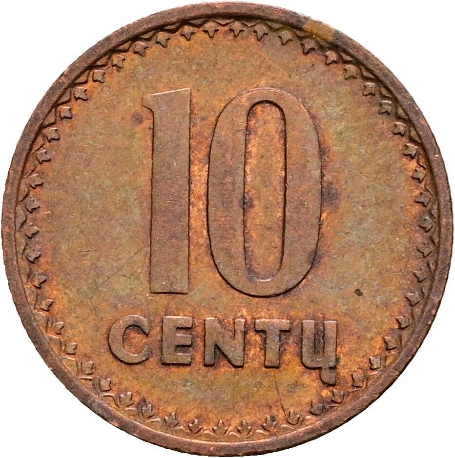 10 Centu 1991 – Vorderseite