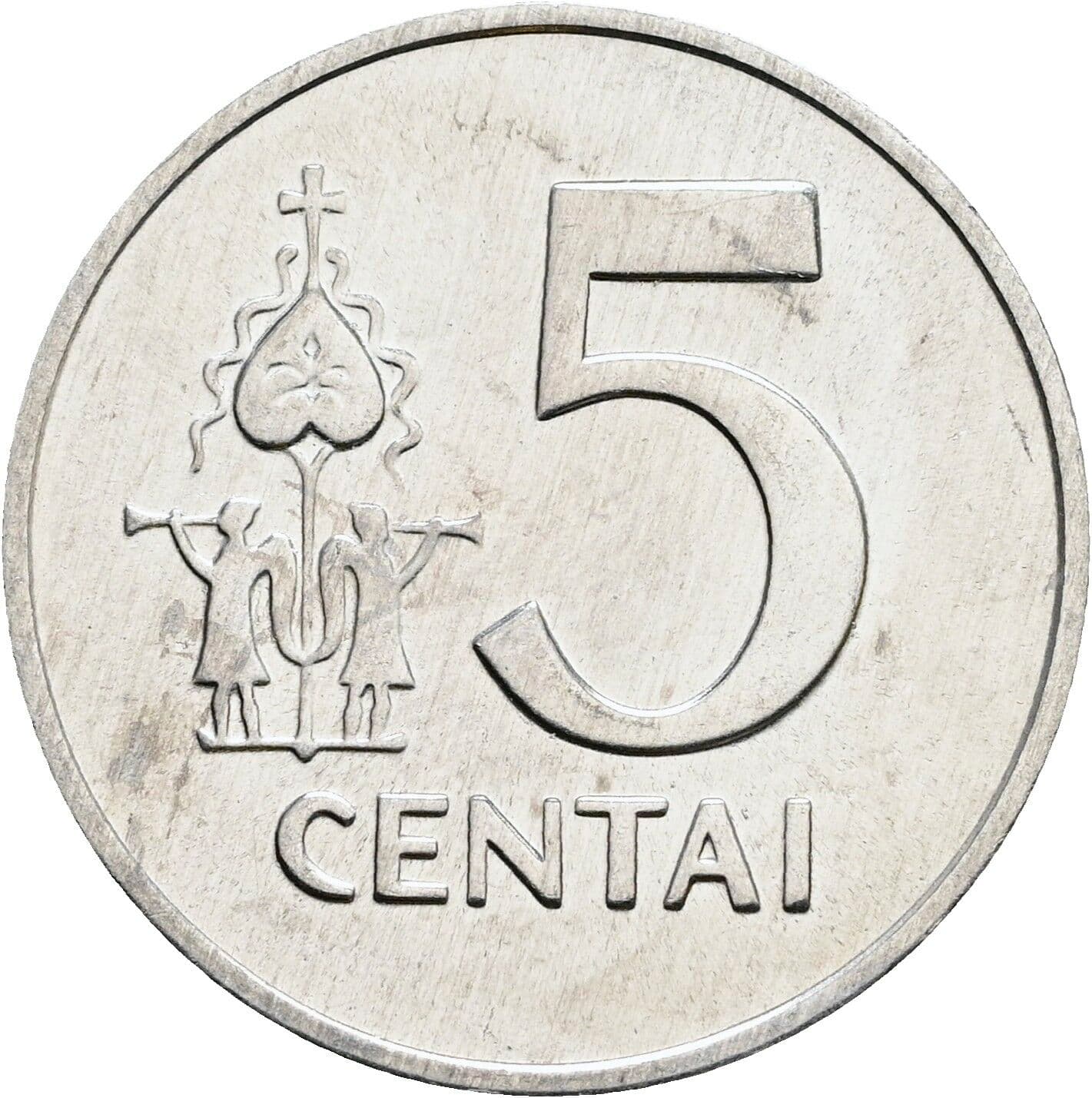 5 Centai 1991 – Vorderseite
