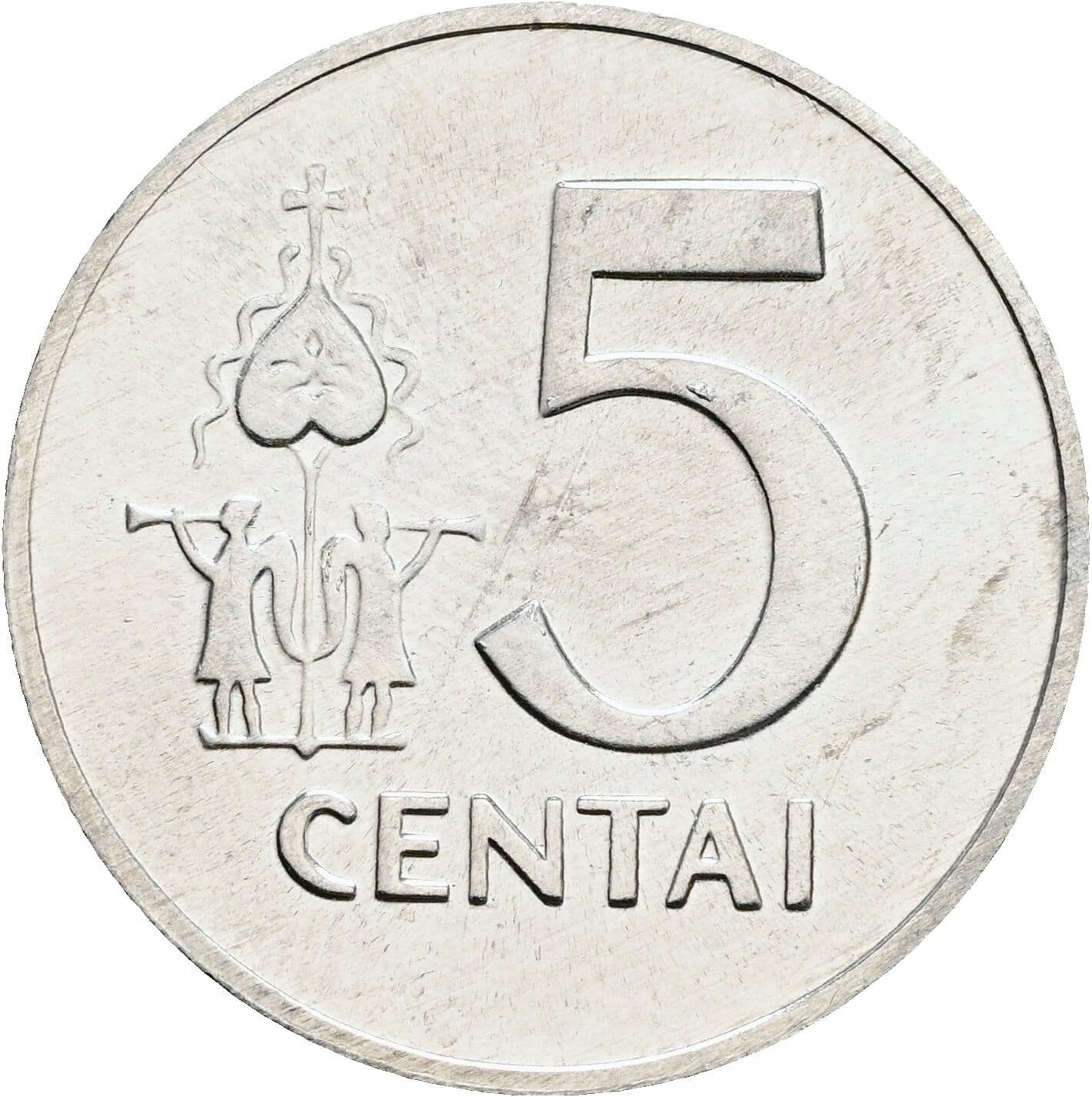 5 Centai 1991 – Vorderseite