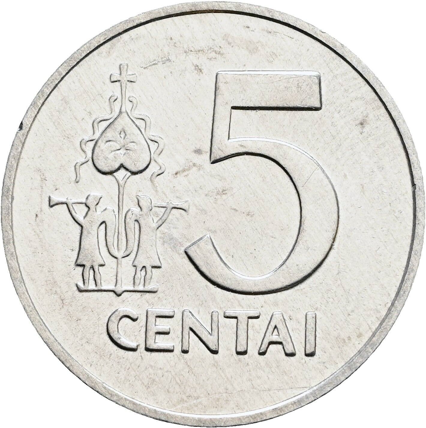 5 Centai 1991 – Vorderseite