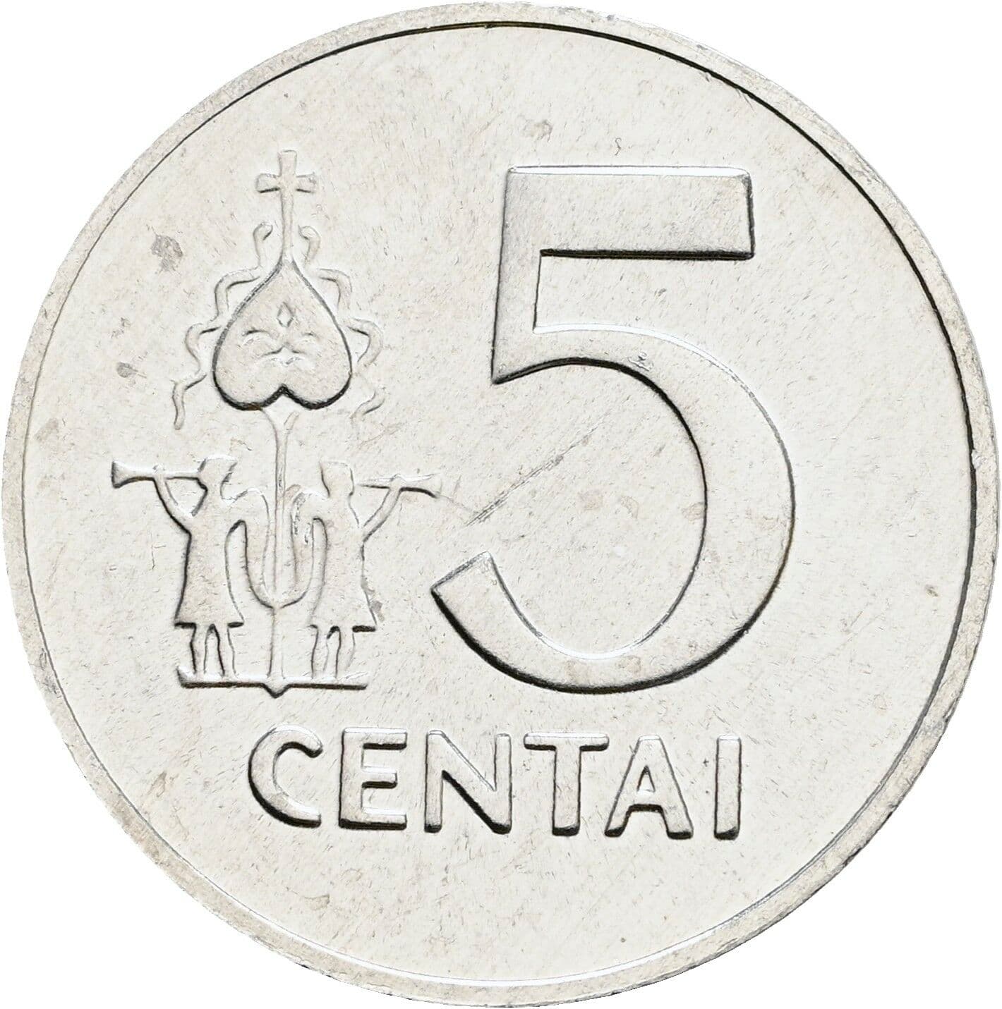 5 Centai 1991 – Vorderseite