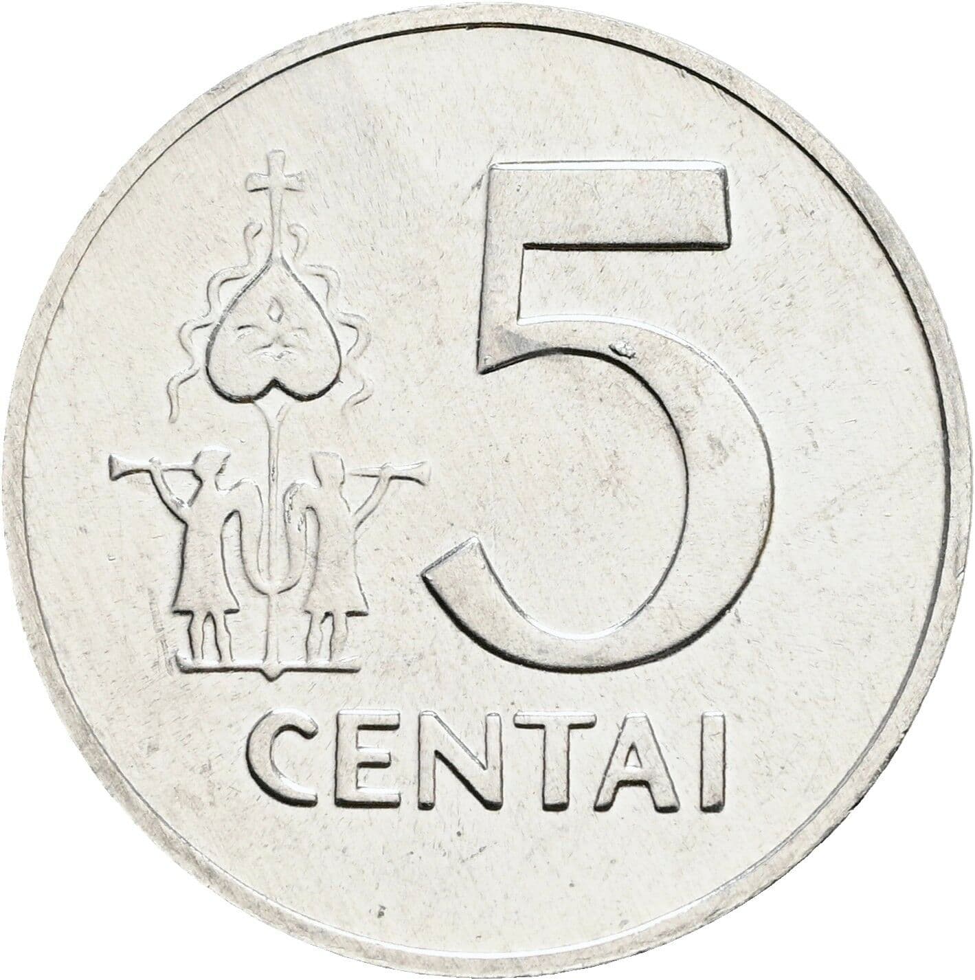 5 Centai 1991 – Vorderseite