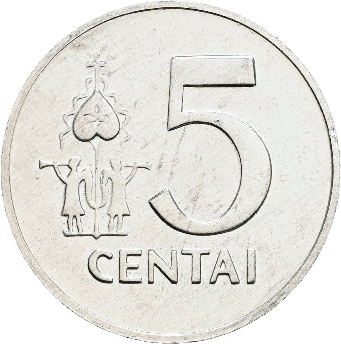 5 Centai 1991 – Vorderseite