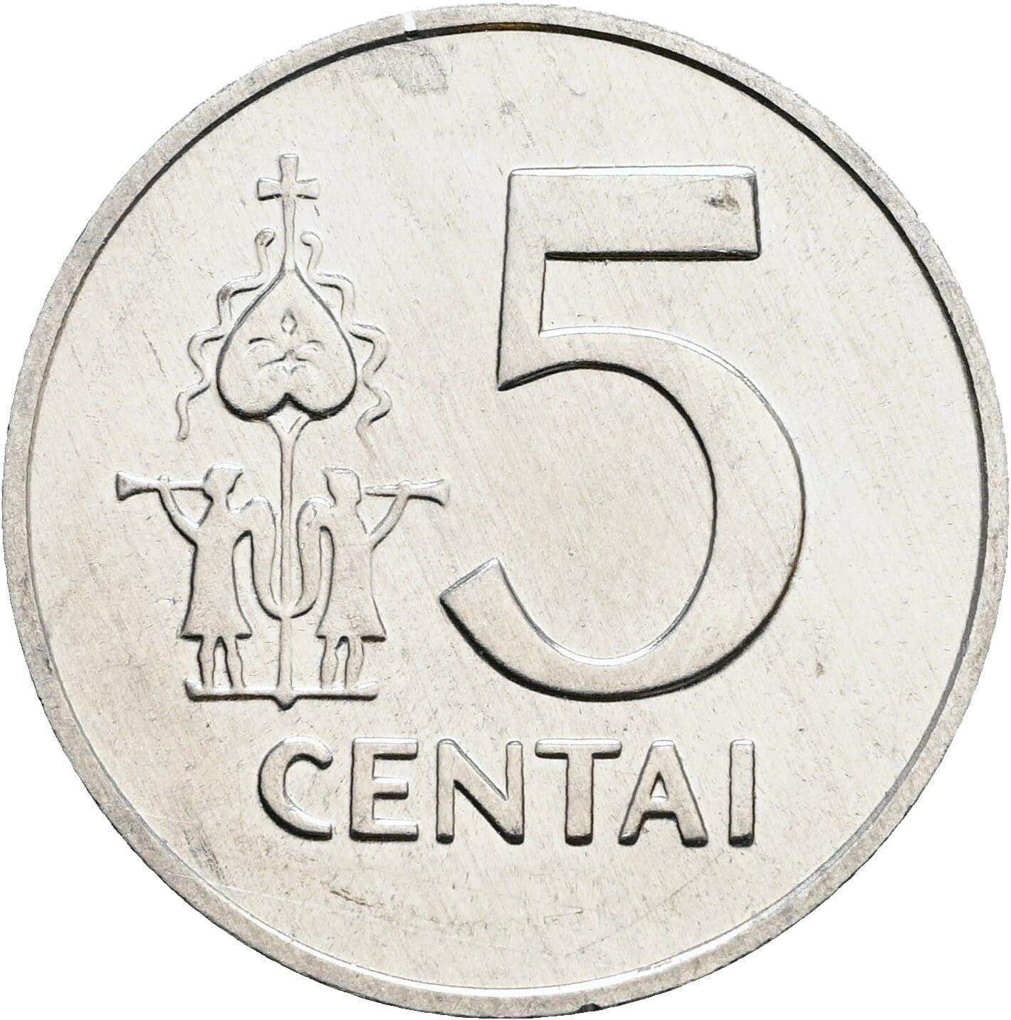 5 Centai 1991 – Vorderseite