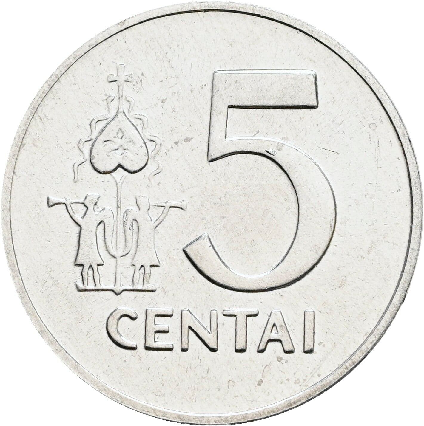 5 Centai 1991 – Vorderseite