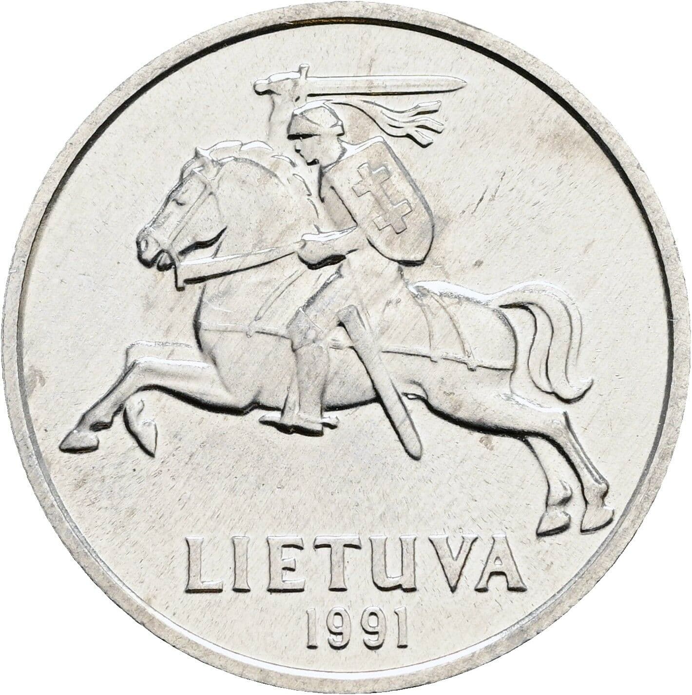 5 Centai 1991 – Rückseite