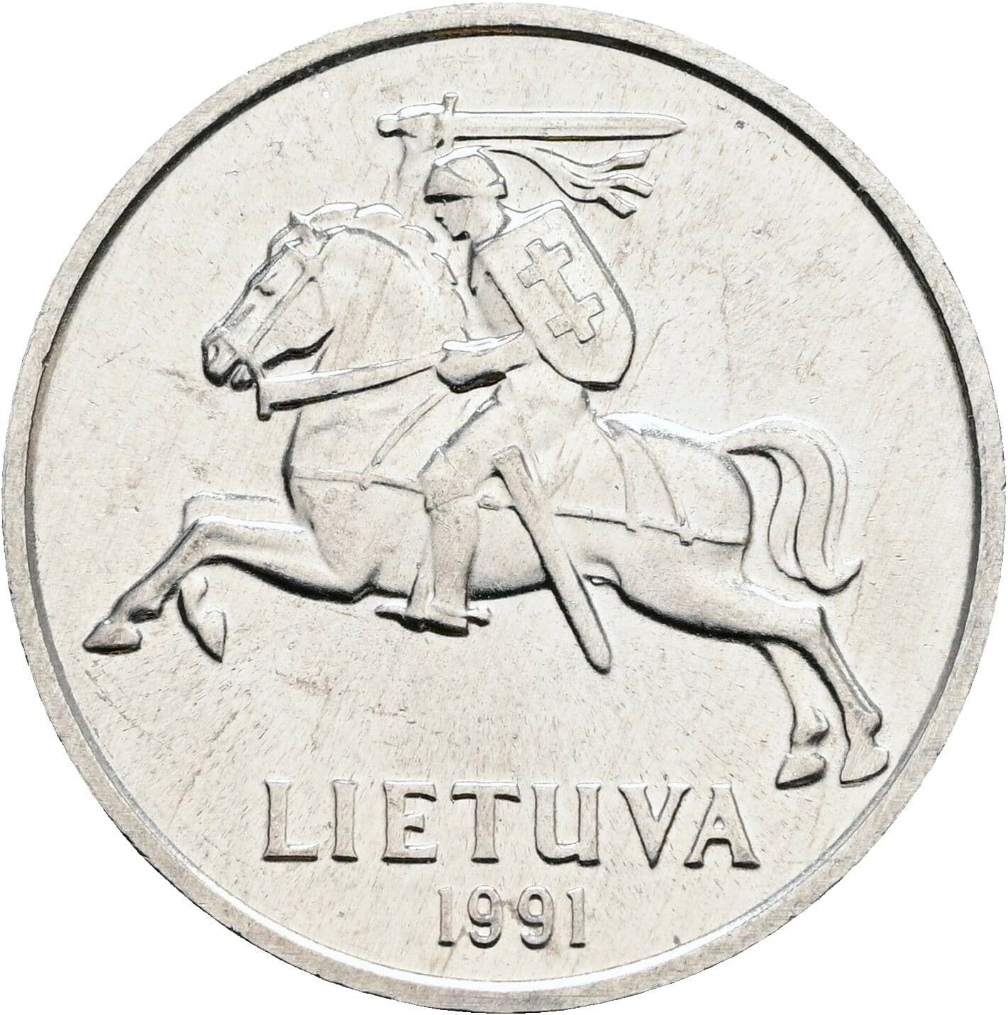 5 Centai 1991 – Rückseite