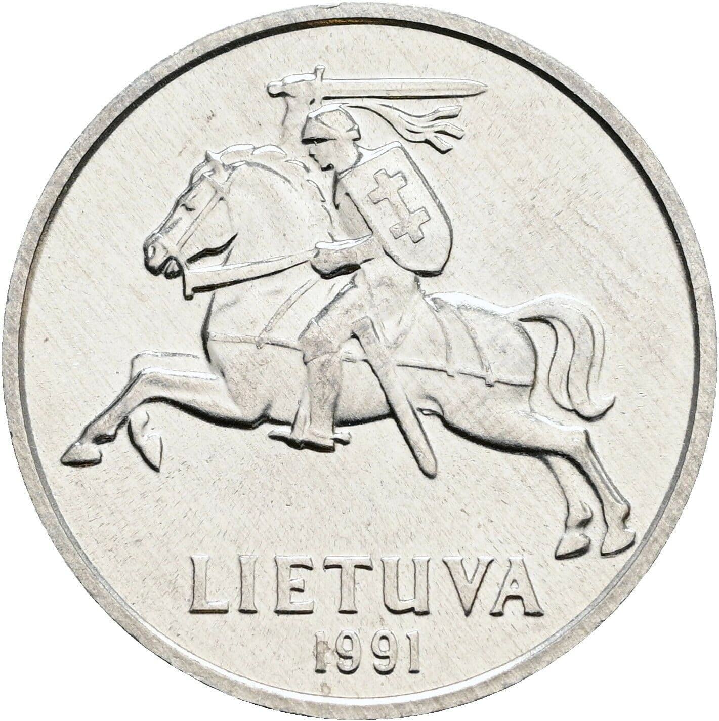 5 Centai 1991 – Rückseite
