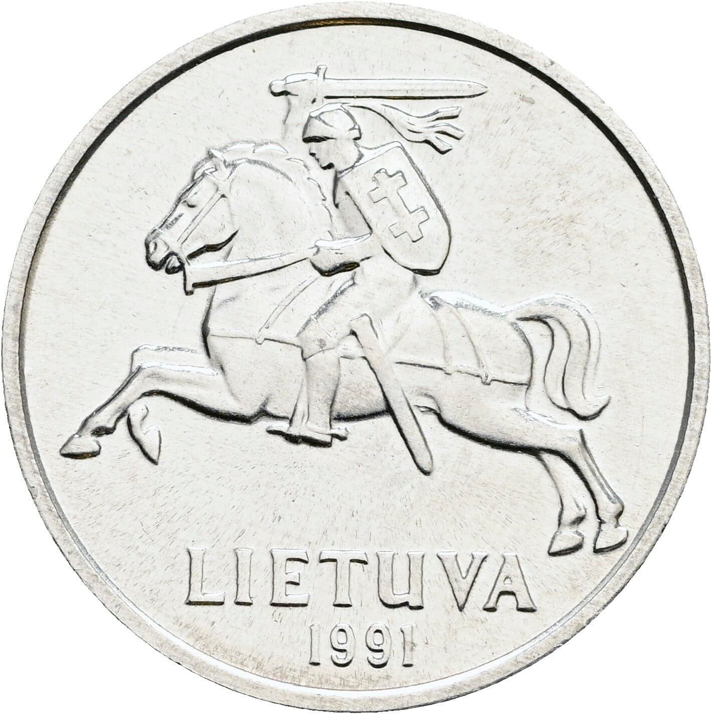 5 Centai 1991 – Rückseite