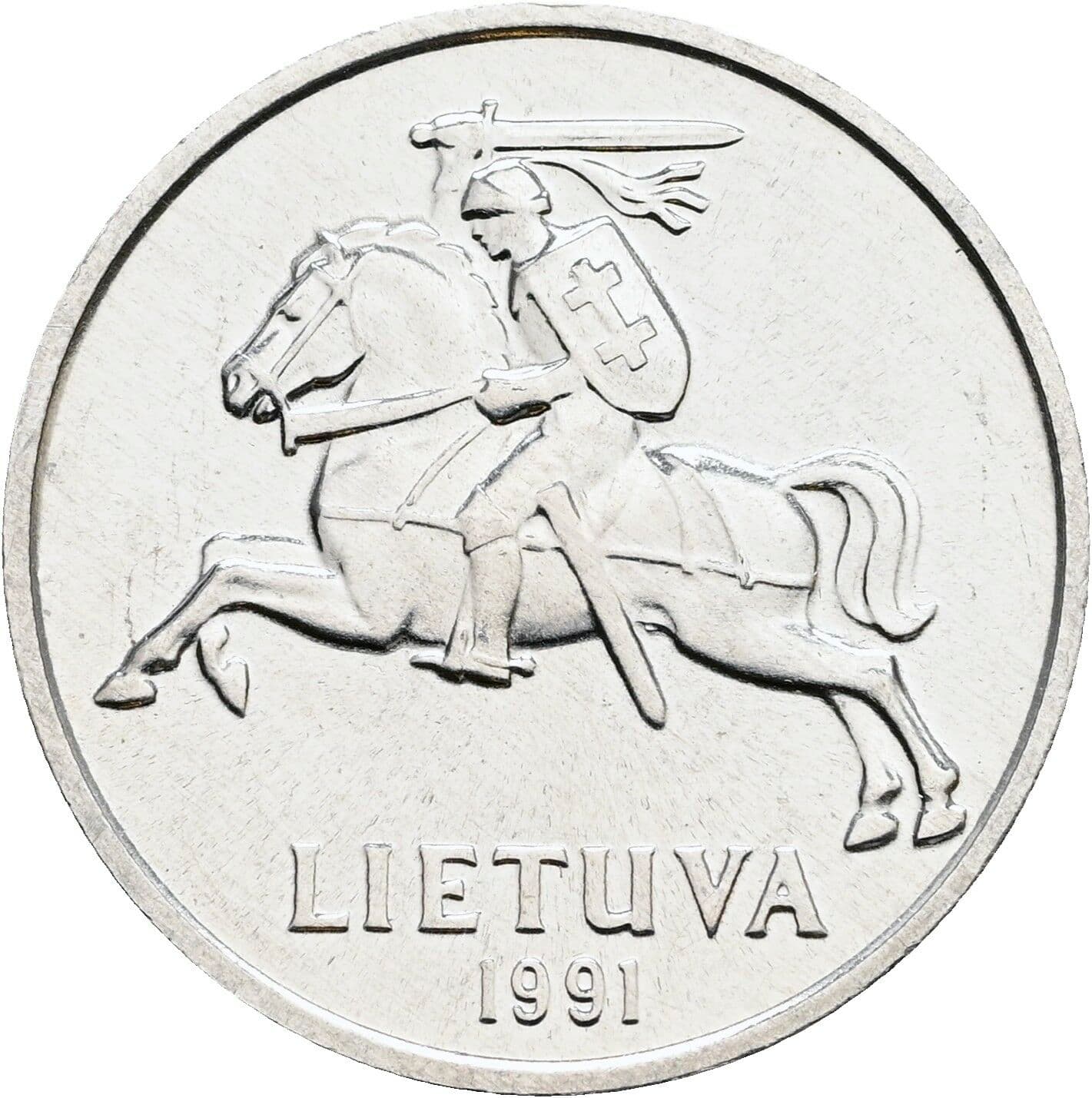 5 Centai 1991 – Rückseite