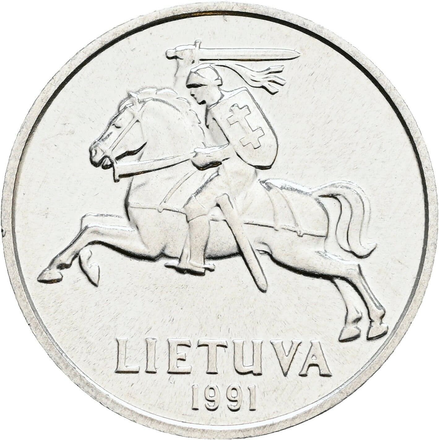 5 Centai 1991 – Rückseite