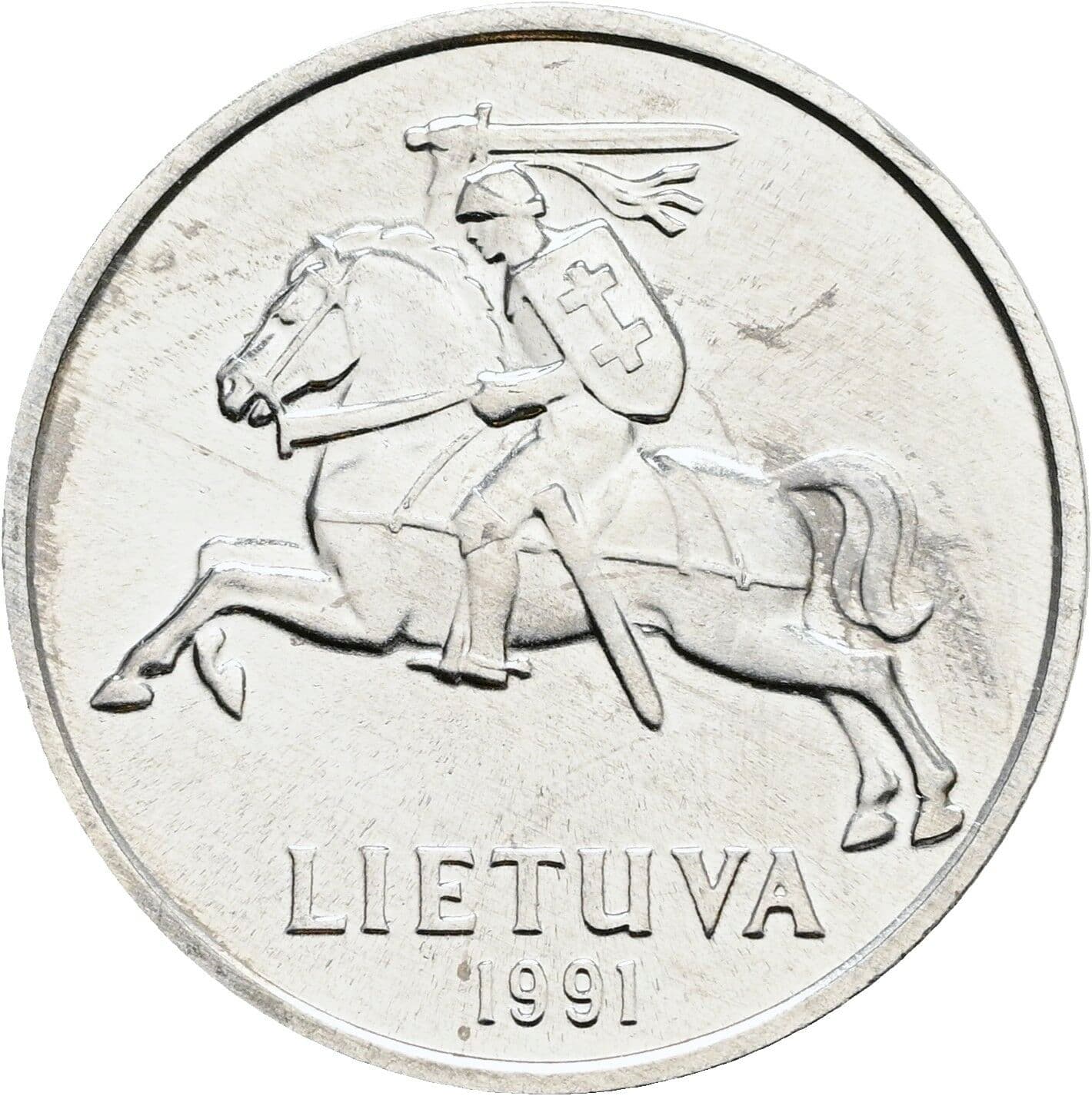 5 Centai 1991 – Rückseite