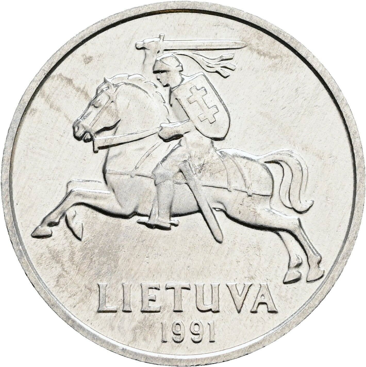5 Centai 1991 – Rückseite