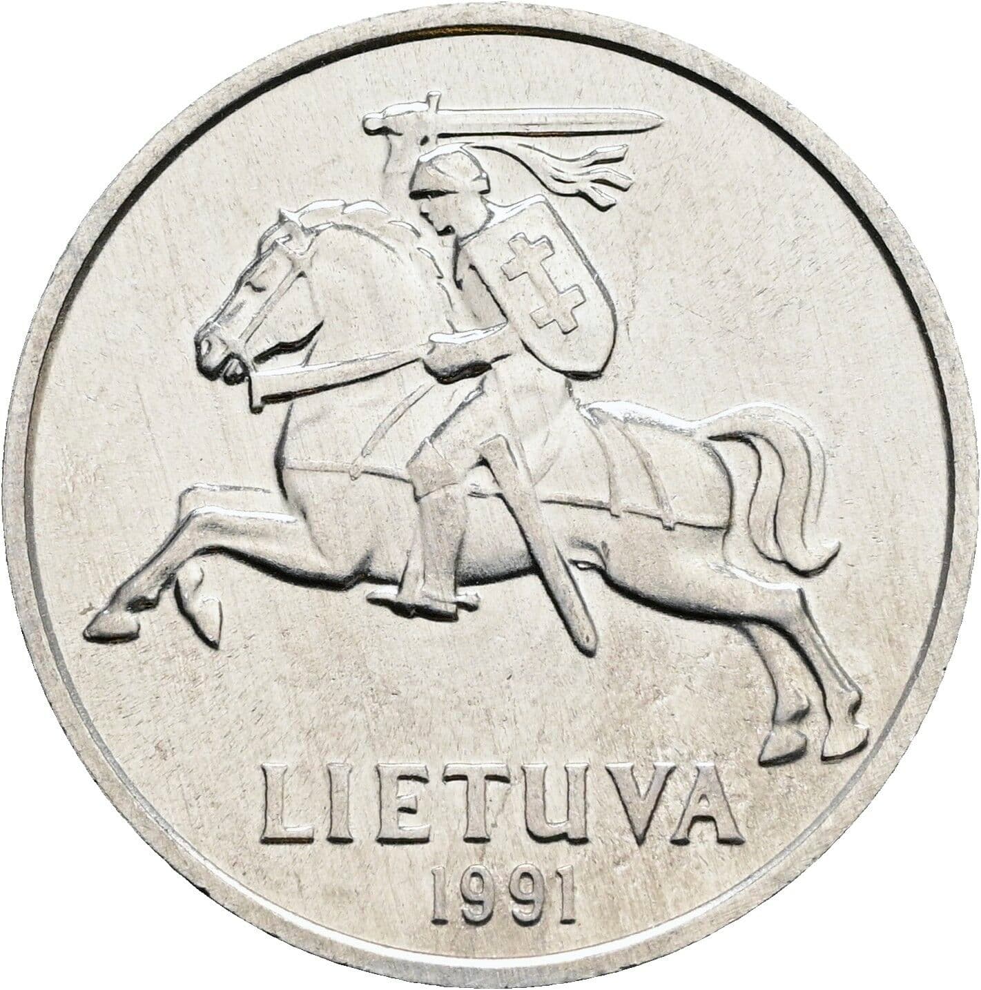 5 Centai 1991 – Rückseite