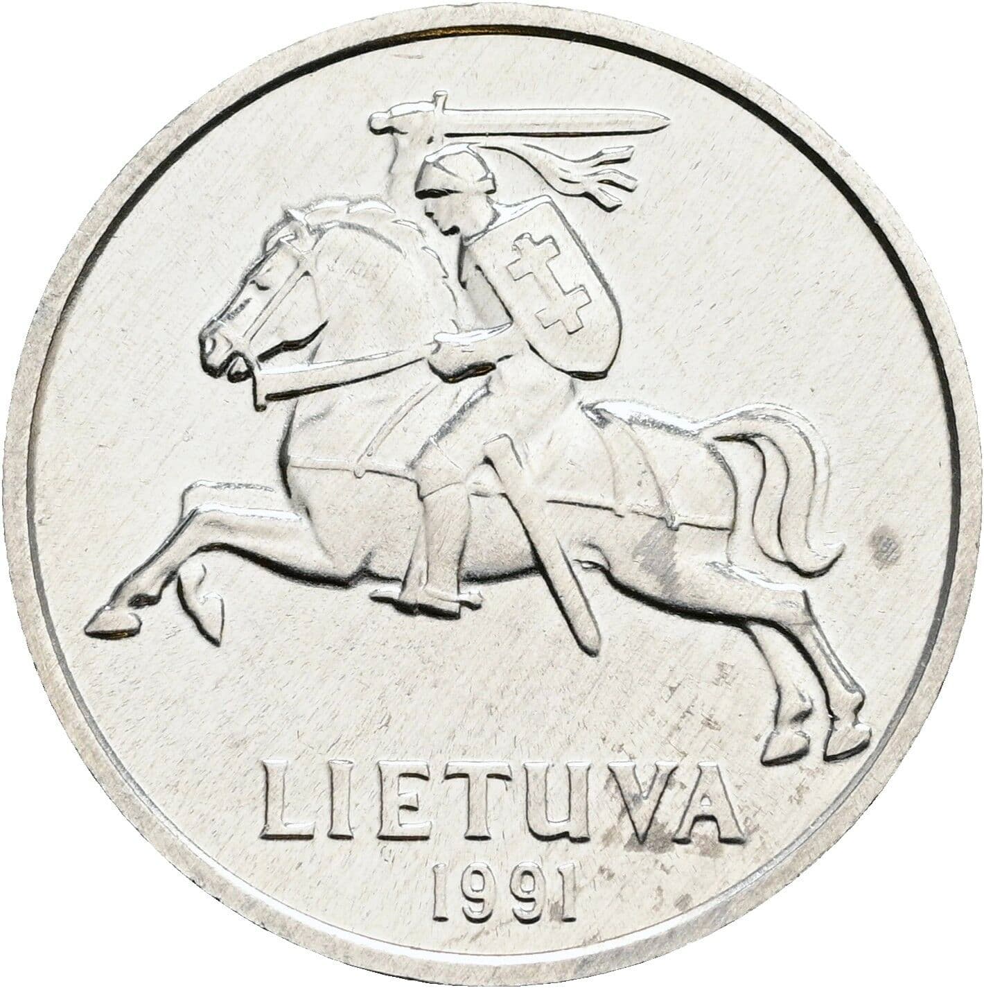 5 Centai 1991 – Rückseite