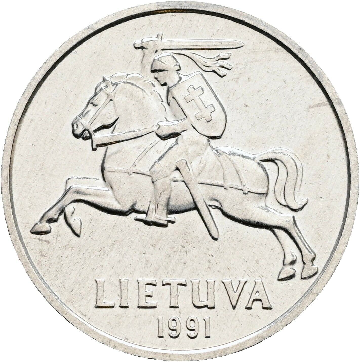 5 Centai 1991 – Rückseite