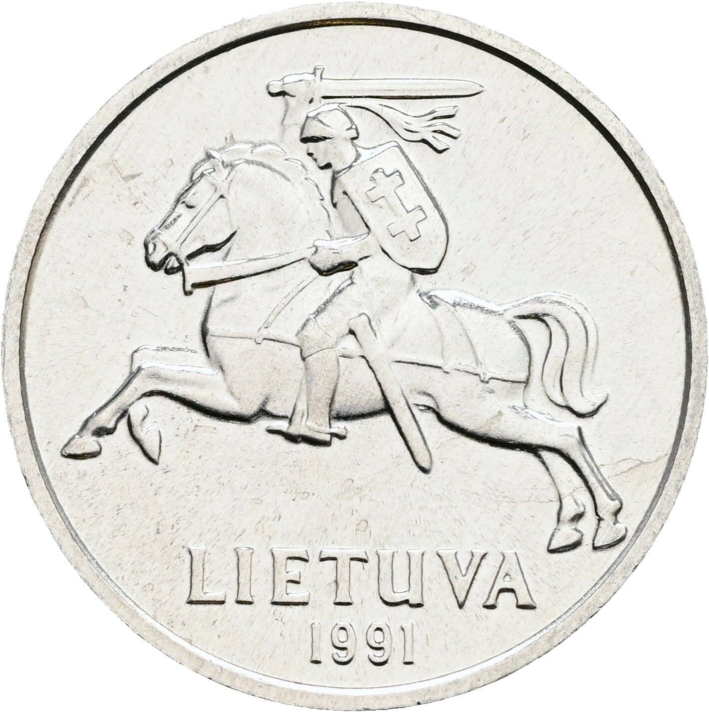 5 Centai 1991 – Rückseite