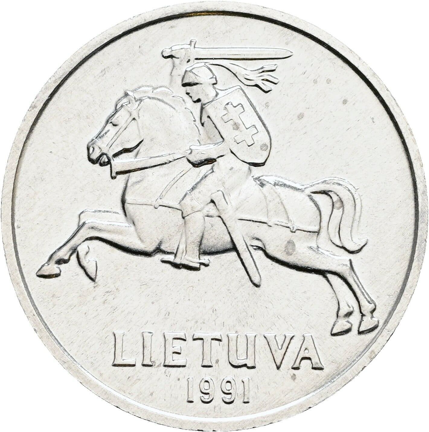 5 Centai 1991 – Rückseite