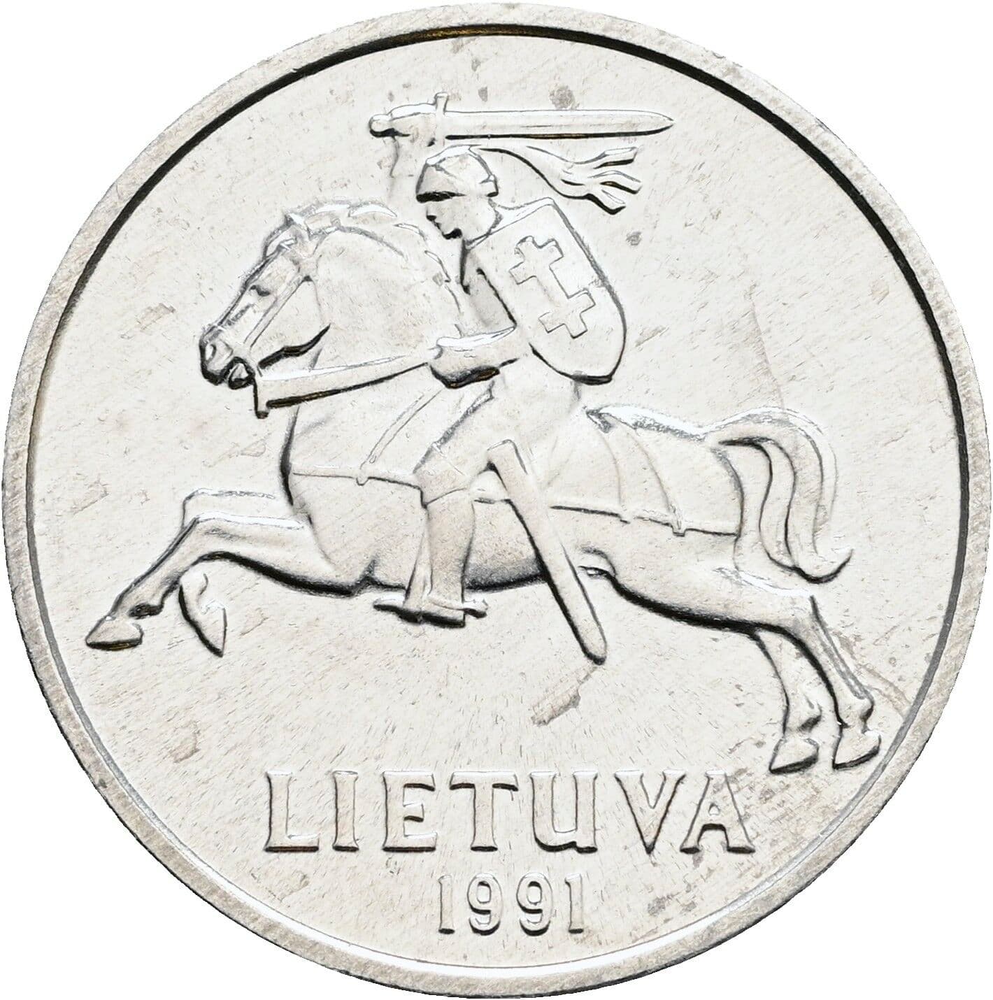 5 Centai 1991 – Rückseite