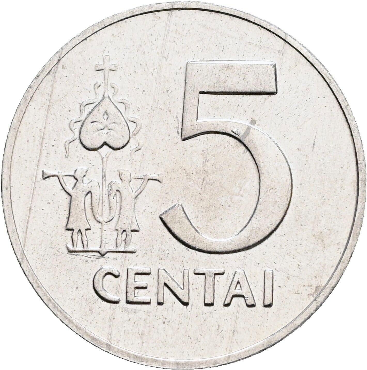 5 Centai 1991 – Vorderseite