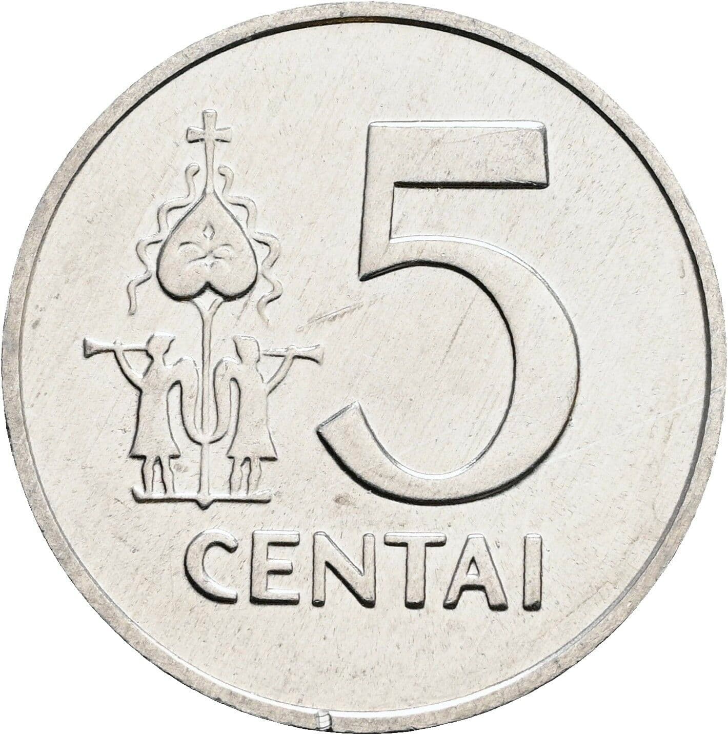 5 Centai 1991 – Vorderseite