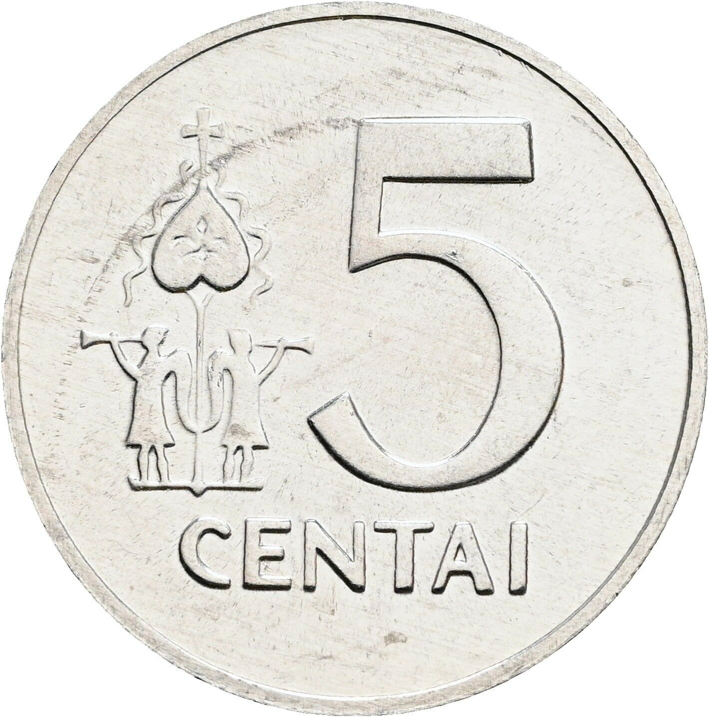5 Centai 1991 – Vorderseite