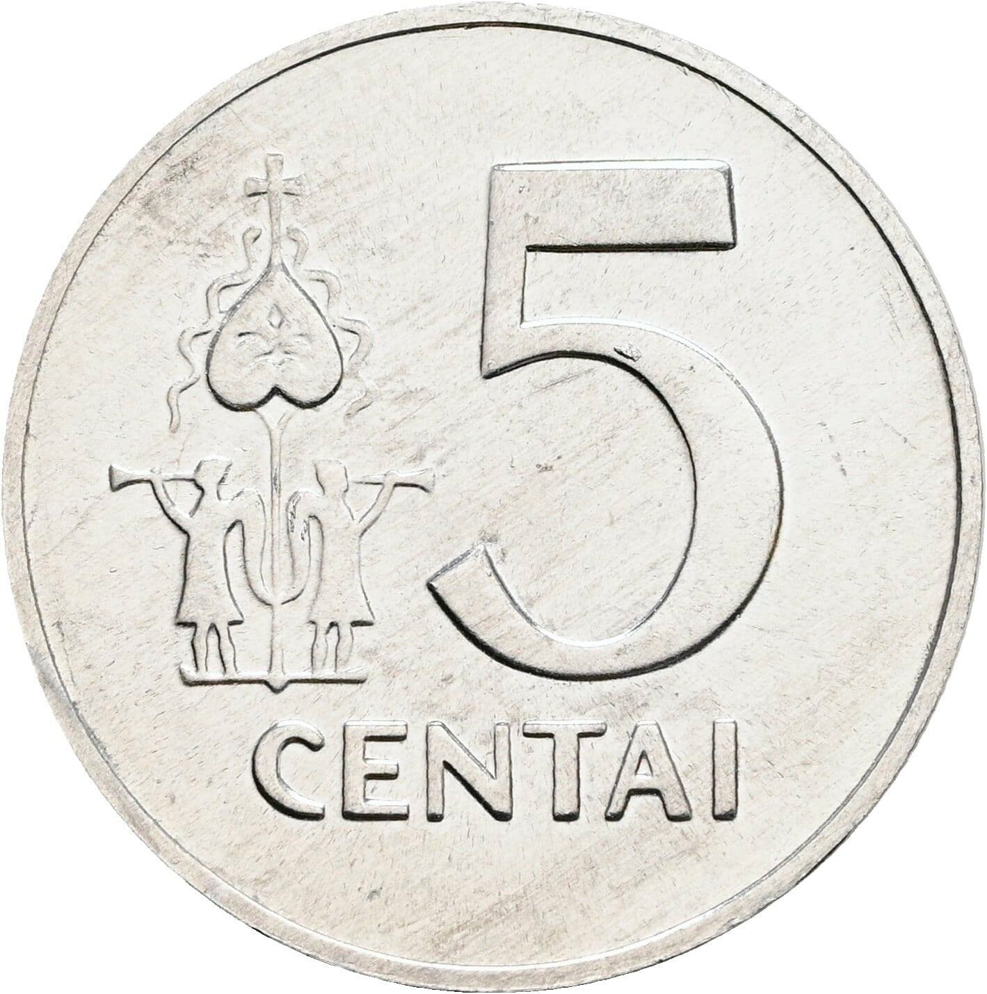 5 Centai 1991 – Vorderseite