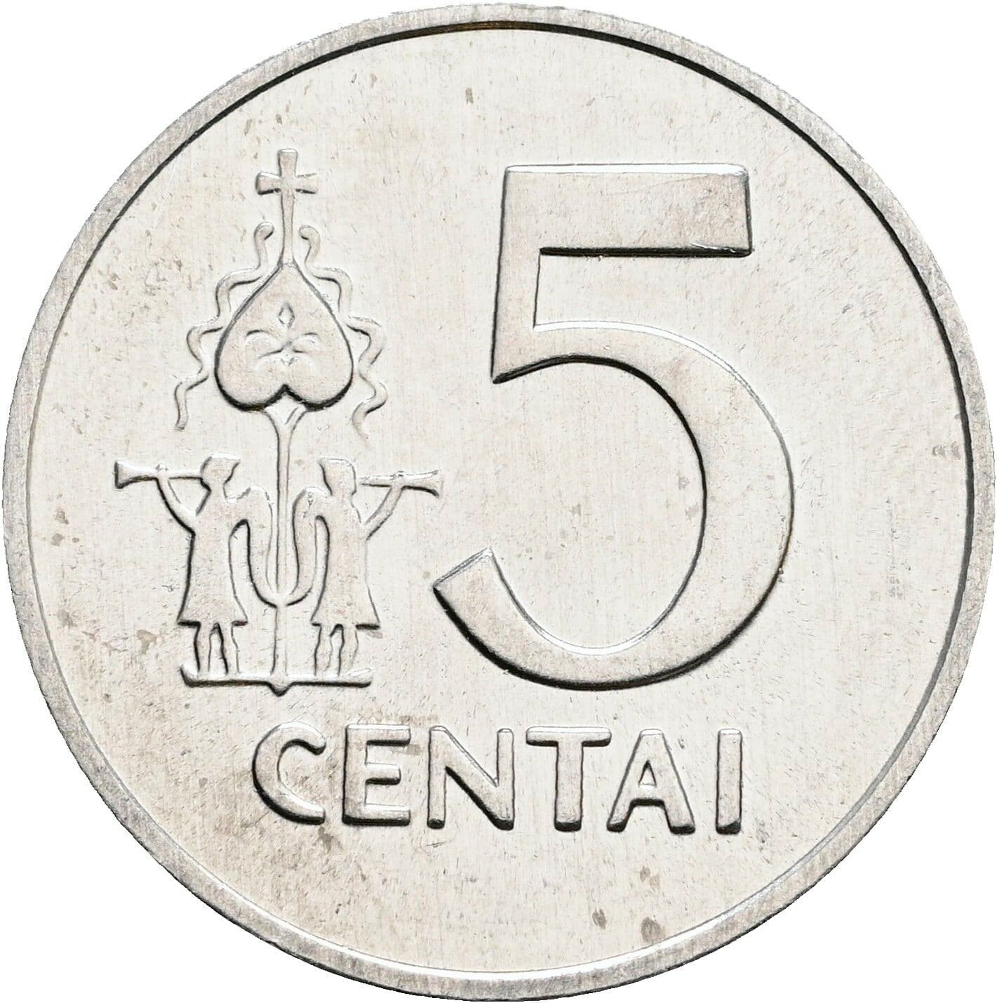 5 Centai 1991 – Vorderseite