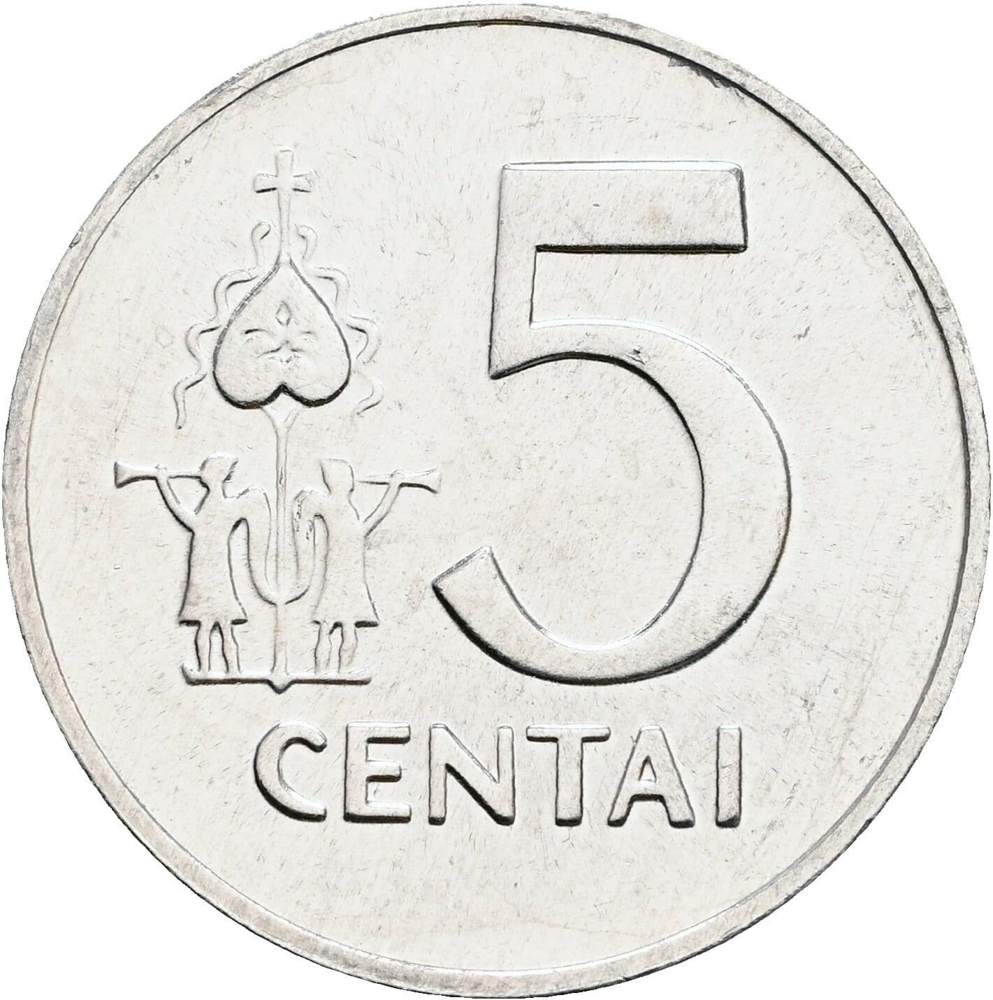 5 Centai 1991 – Vorderseite