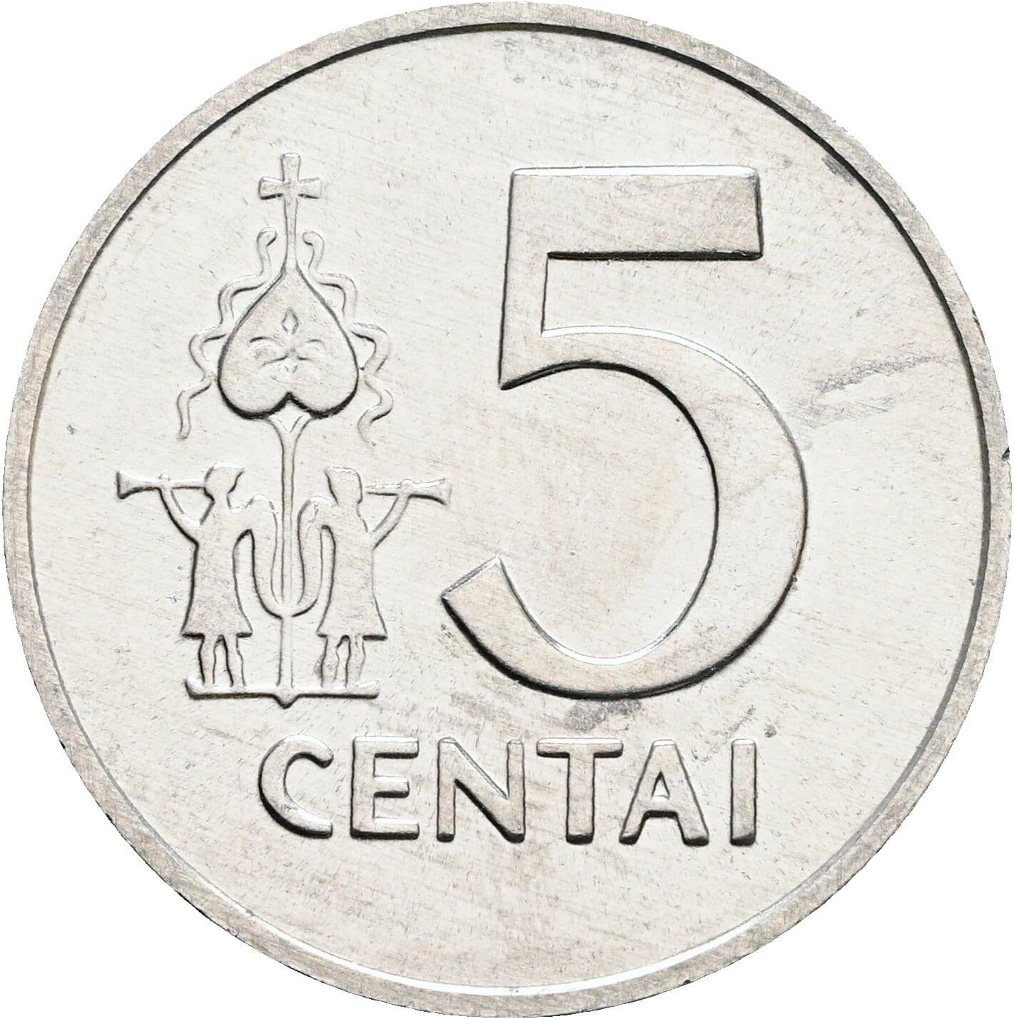 5 Centai 1991 – Vorderseite