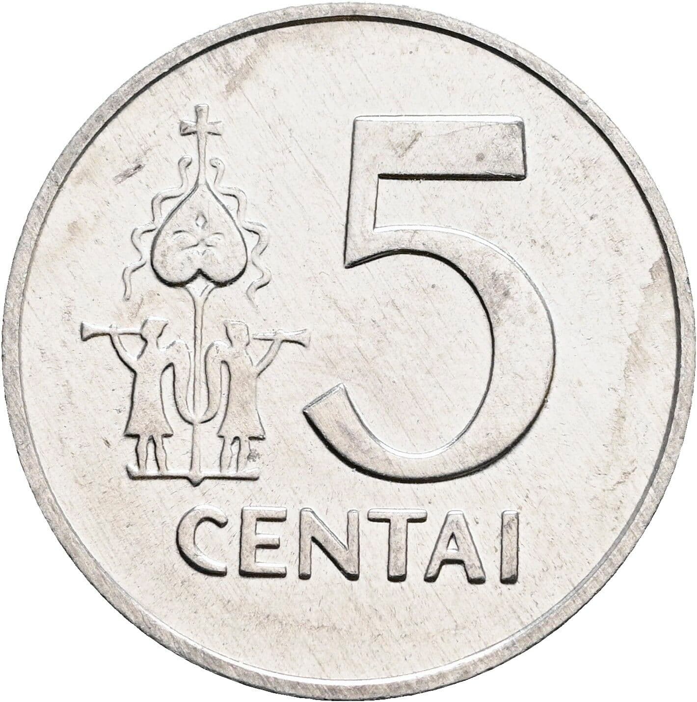 5 Centai 1991 – Vorderseite