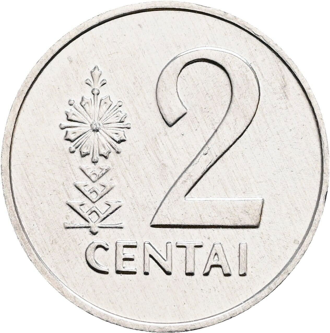 2 Centai 1991 – Vorderseite