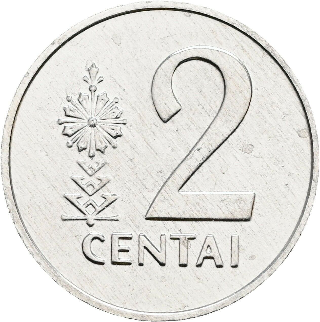 2 Centai 1991 – Vorderseite