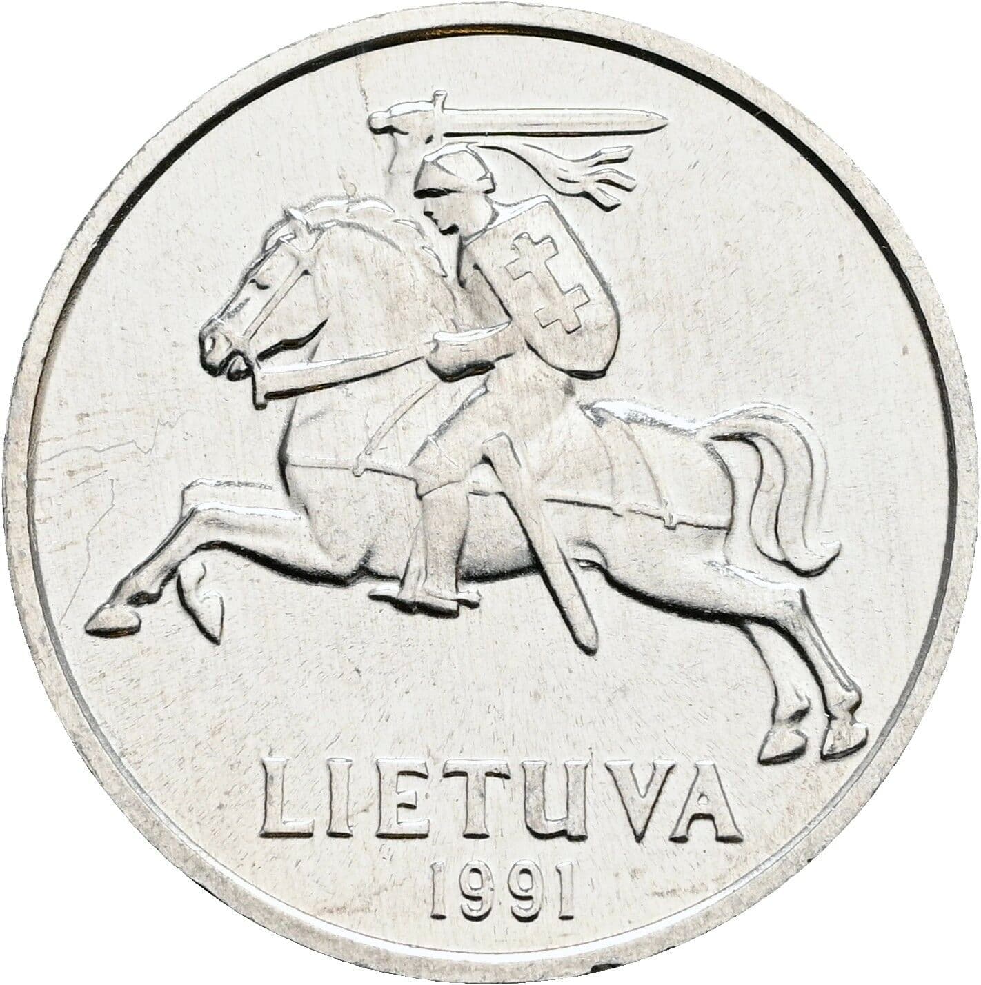 5 Centai 1991 – Rückseite