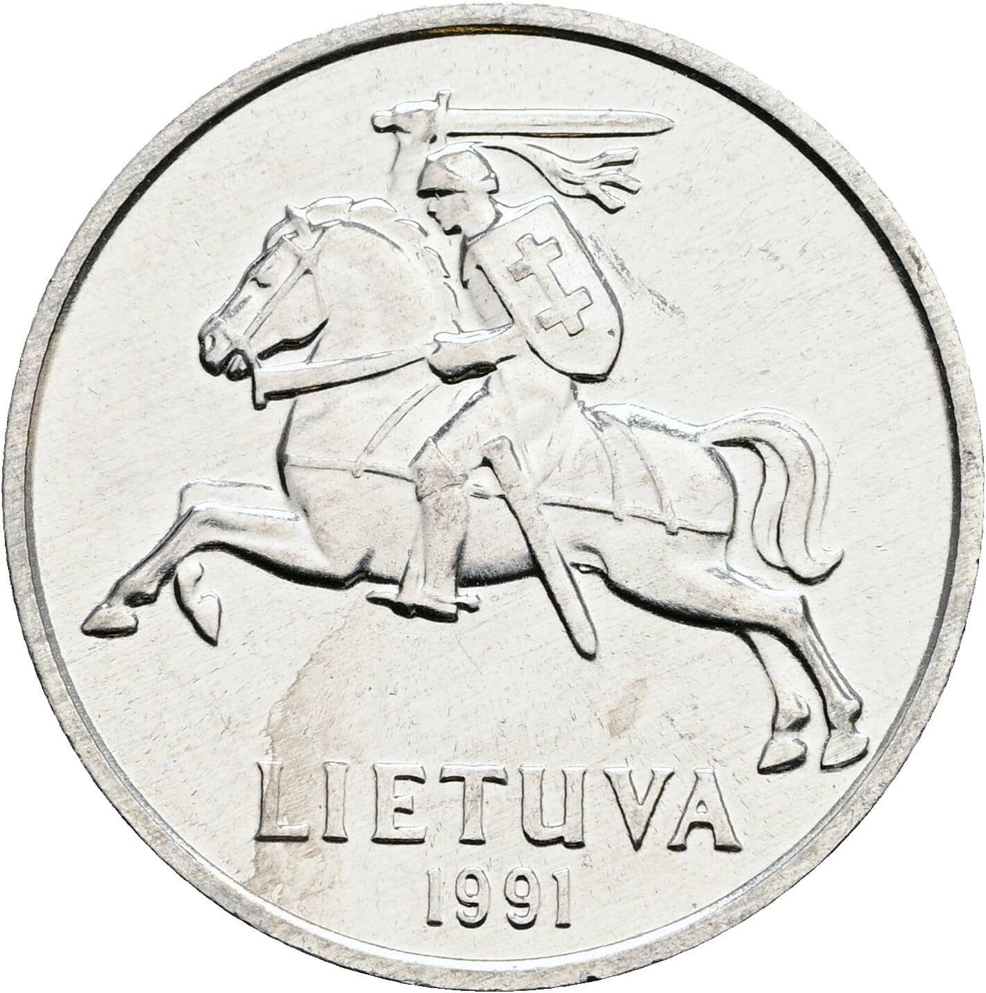 5 Centai 1991 – Rückseite