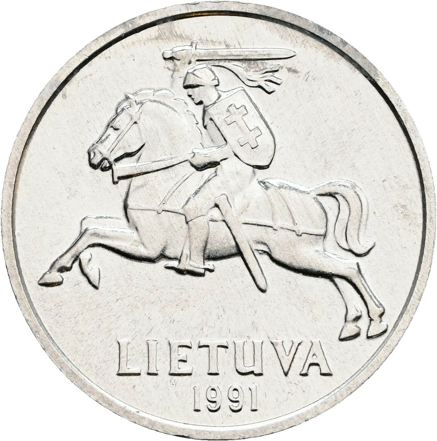 5 Centai 1991 – Rückseite