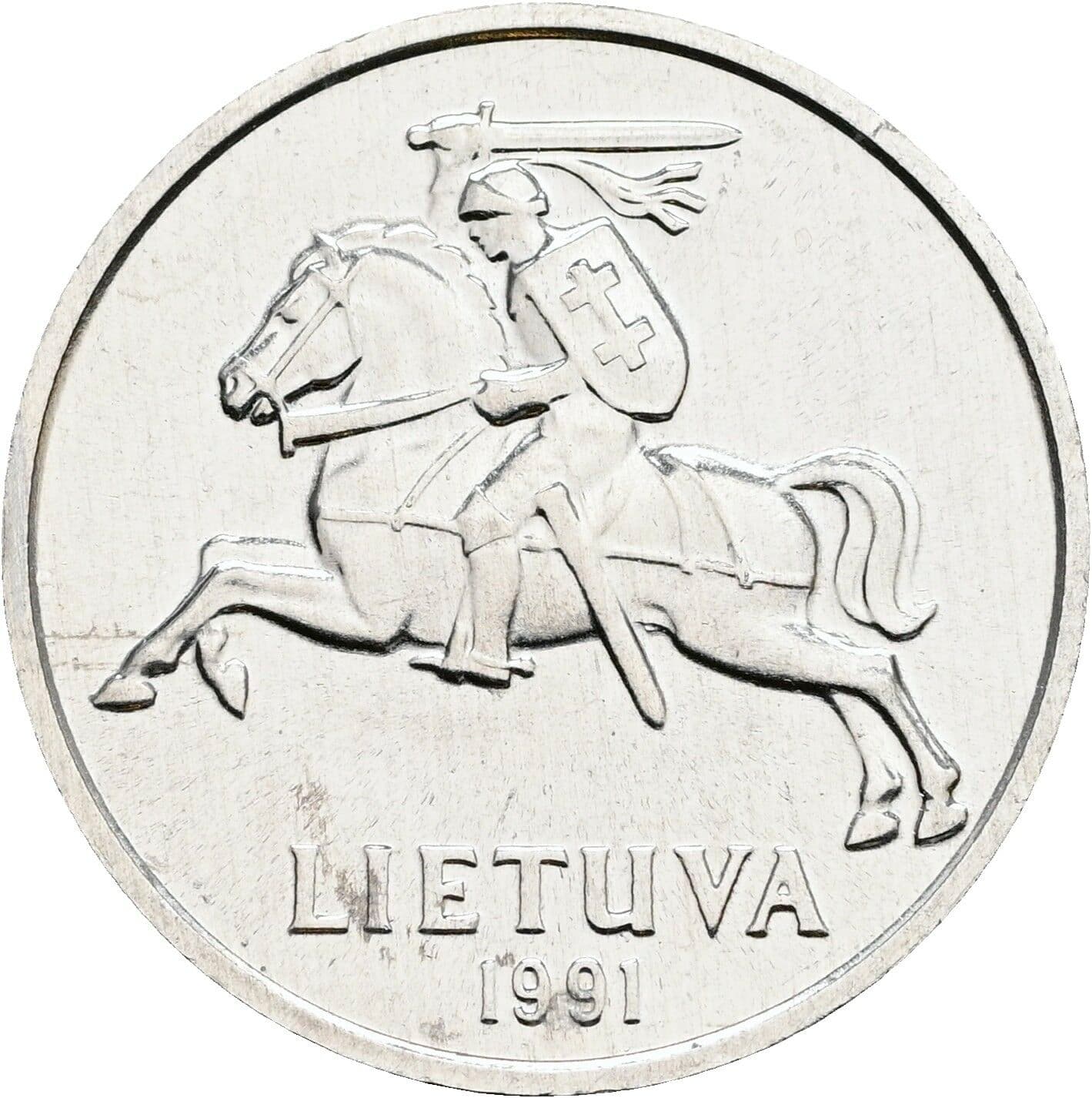 5 Centai 1991 – Rückseite