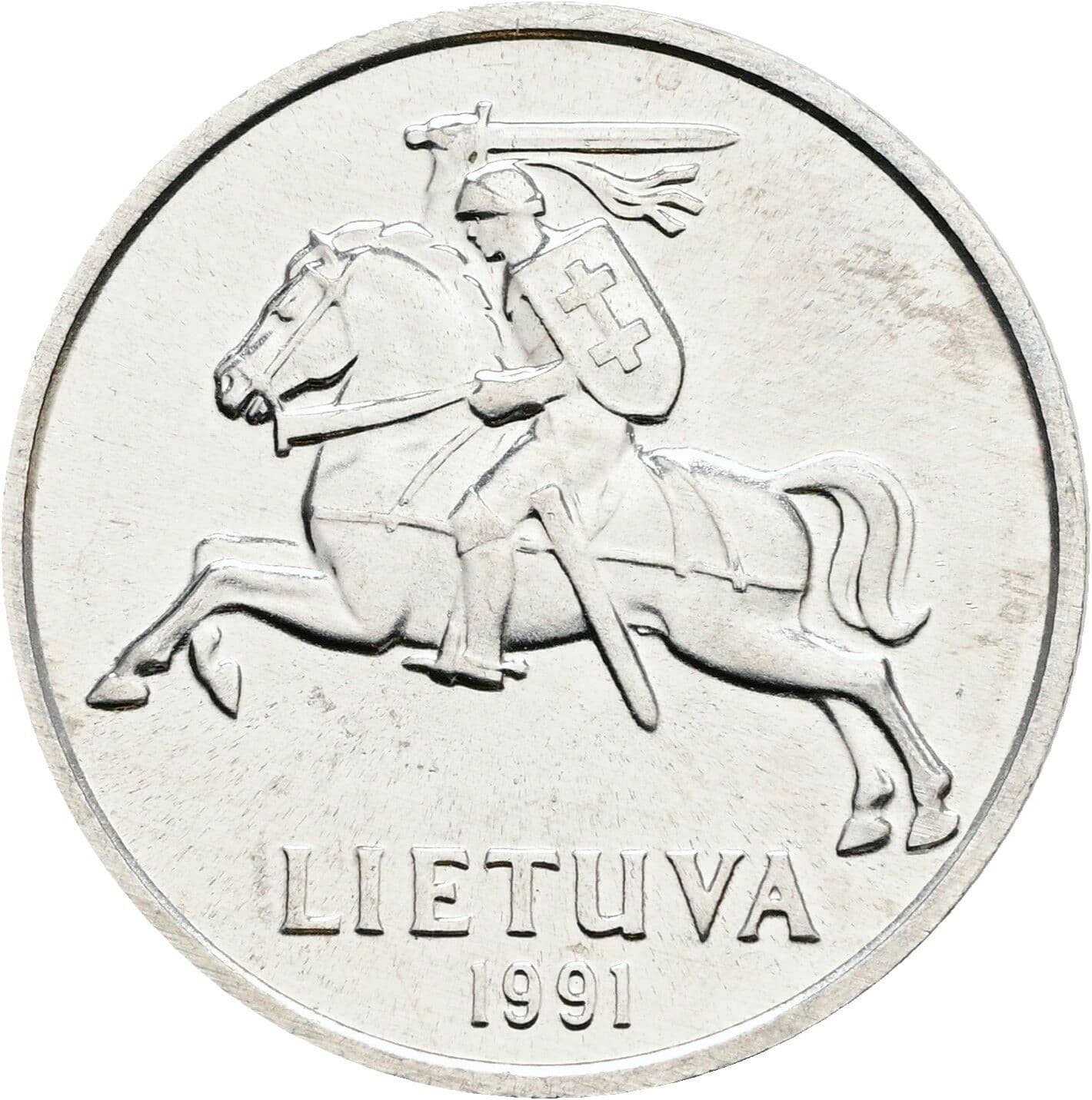 5 Centai 1991 – Rückseite