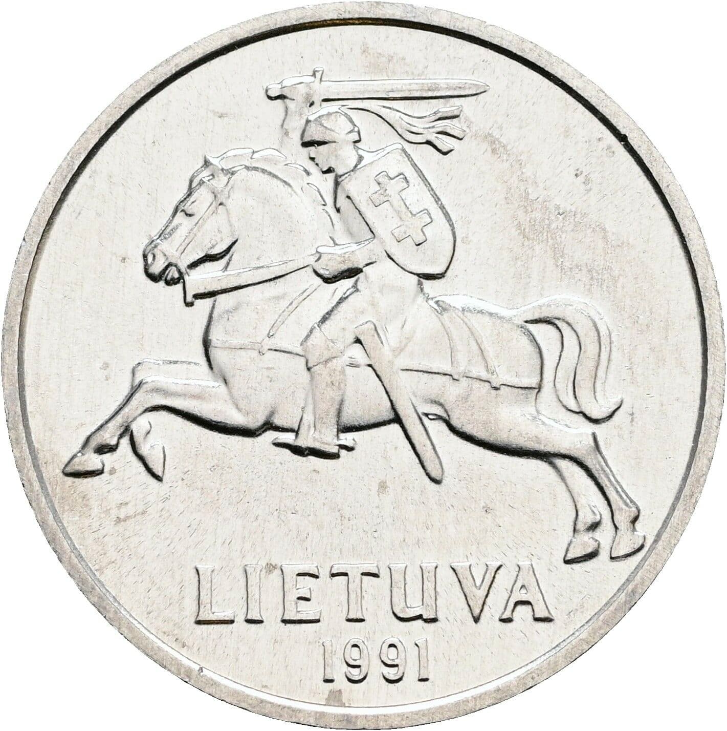 5 Centai 1991 – Rückseite